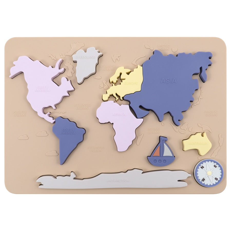 World Map Wooden Puzzle